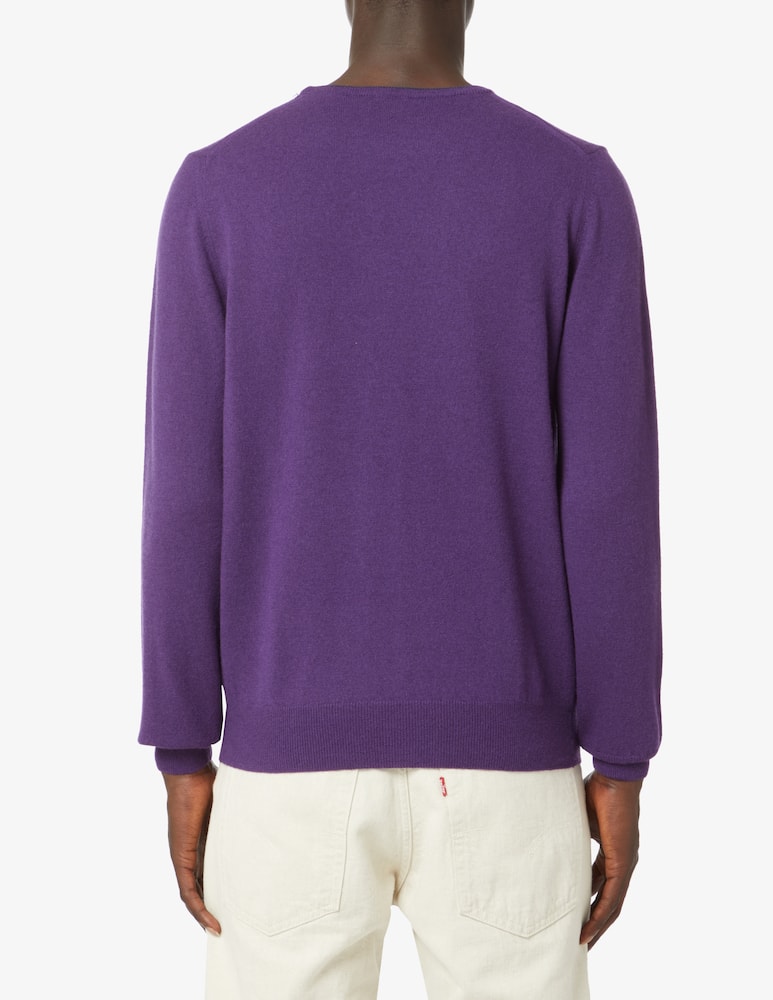Brooksfield Wool crewneck jumper - purple - picture 3 Brooksfield Wool crewneck jumper - purple - picture 3