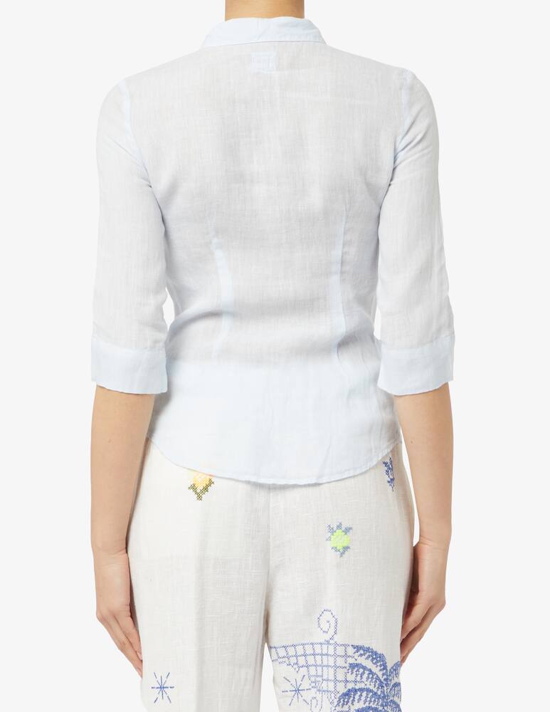 rinascente 120% Lino Camicia slim fit in lino con mancica 3/4