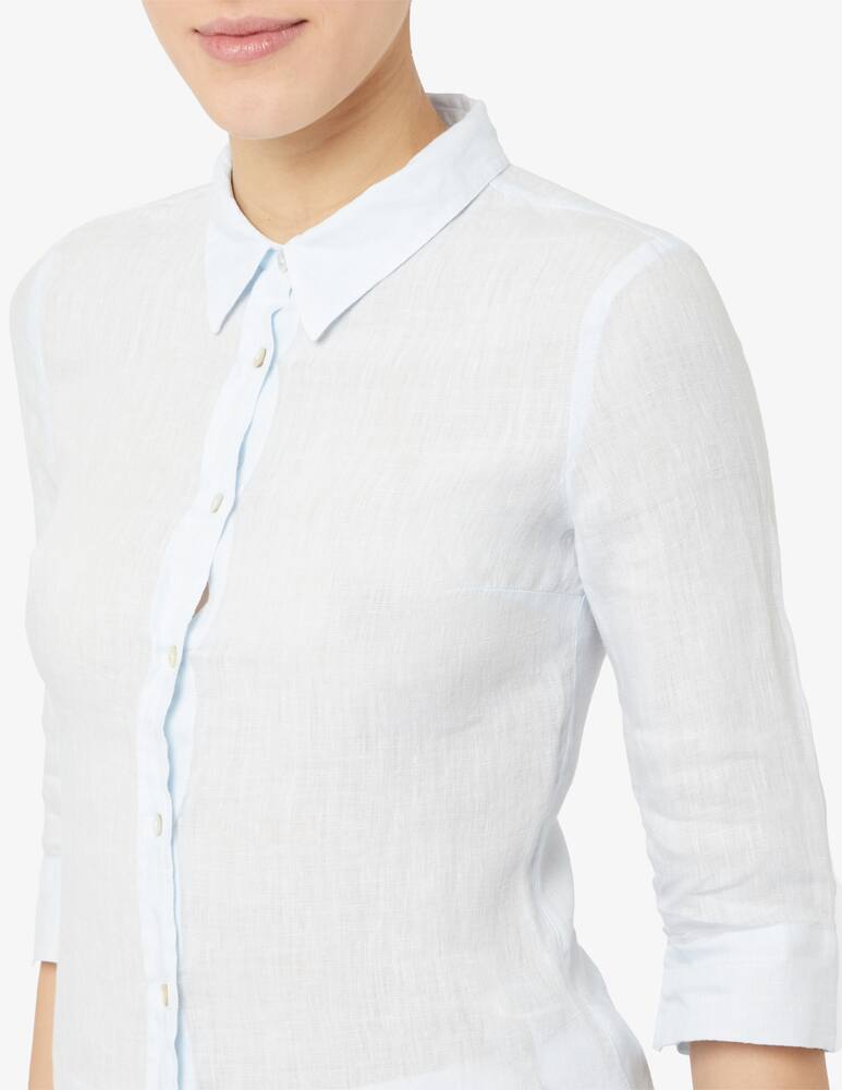 rinascente 120% Lino Camicia slim fit in lino con mancica 3/4