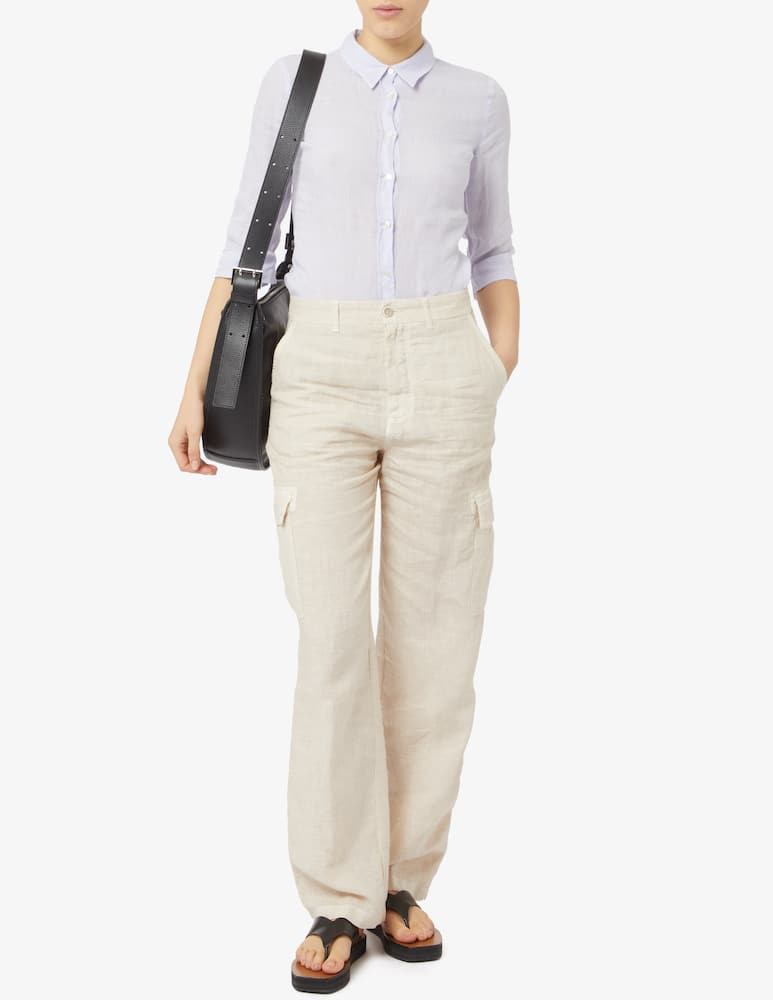 rinascente 120% Lino Camicia slim fit in lino con mancica 3/4