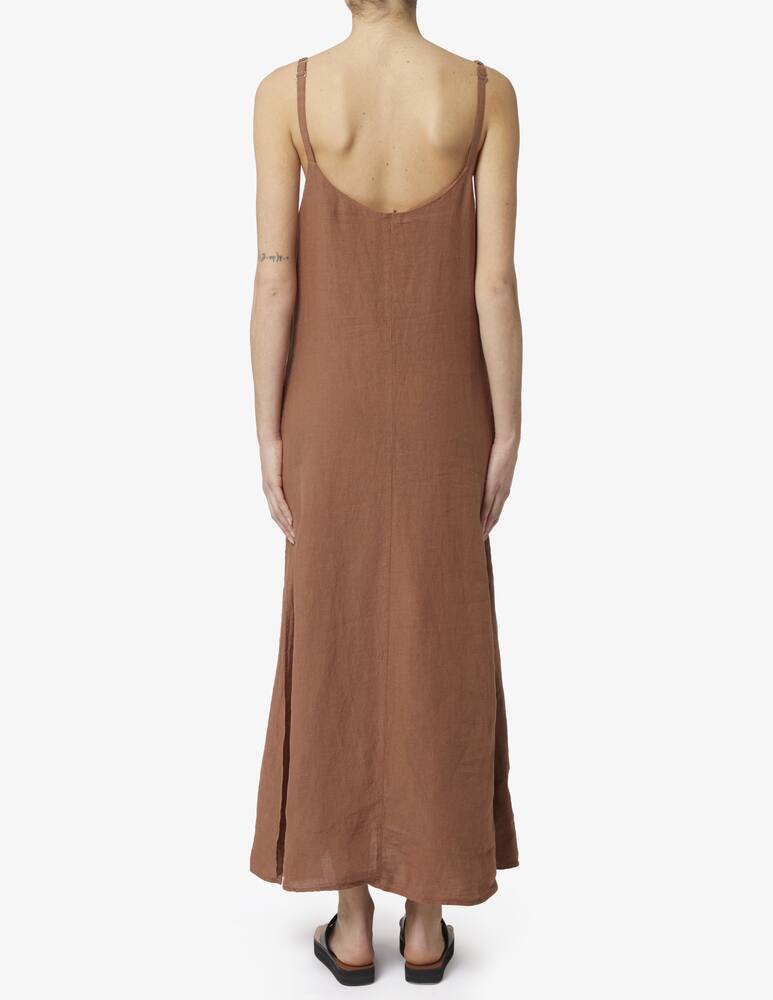 rinascente 120% Lino Abito lungo con spalline sottili swarovski