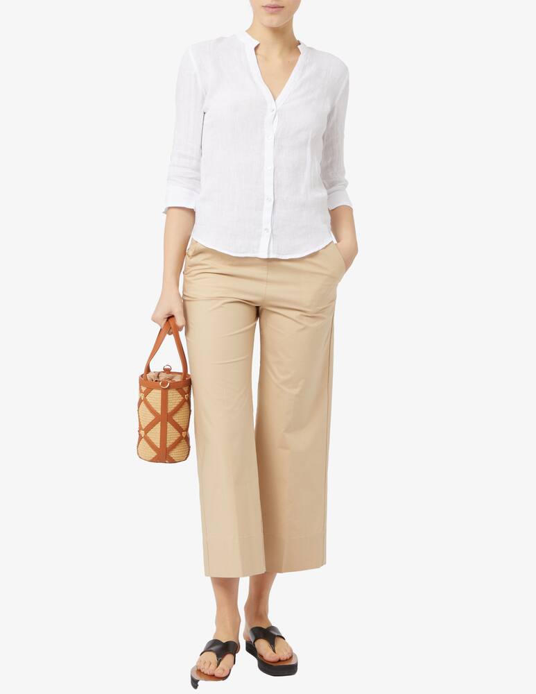 rinascente 120% Lino Camicia in lino con scolloa v e manica 3/4