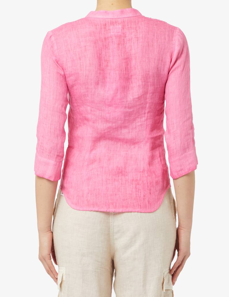 rinascente 120% Lino Linen shirt with V neck and 3/4 sleeves