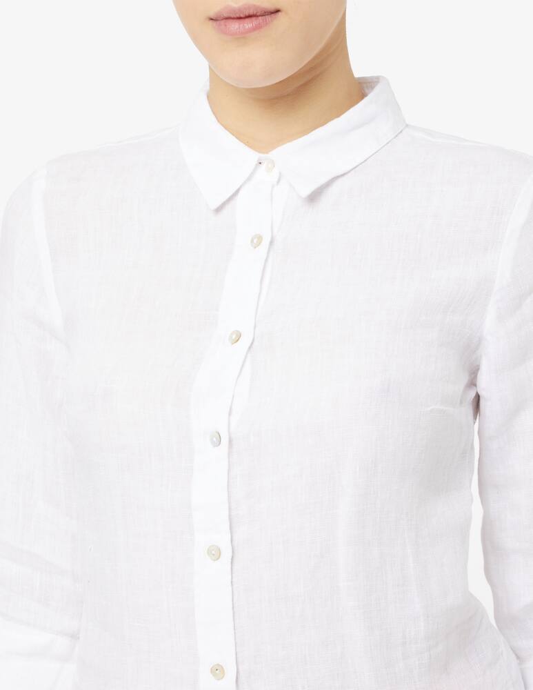 rinascente 120% Lino Slim fit linen shirt with 3/4 sleeves