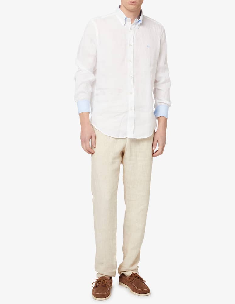 rinascente 120% Lino Coulisse fade trousers