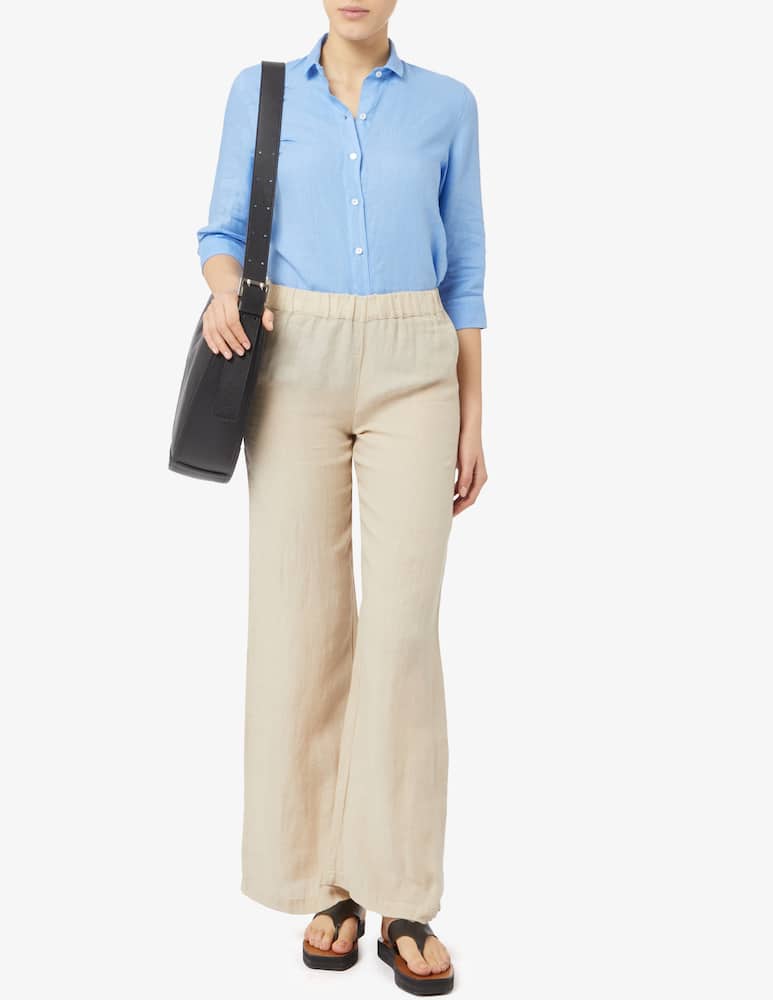 rinascente 120% Lino Pantaloni in lino a gamba larga