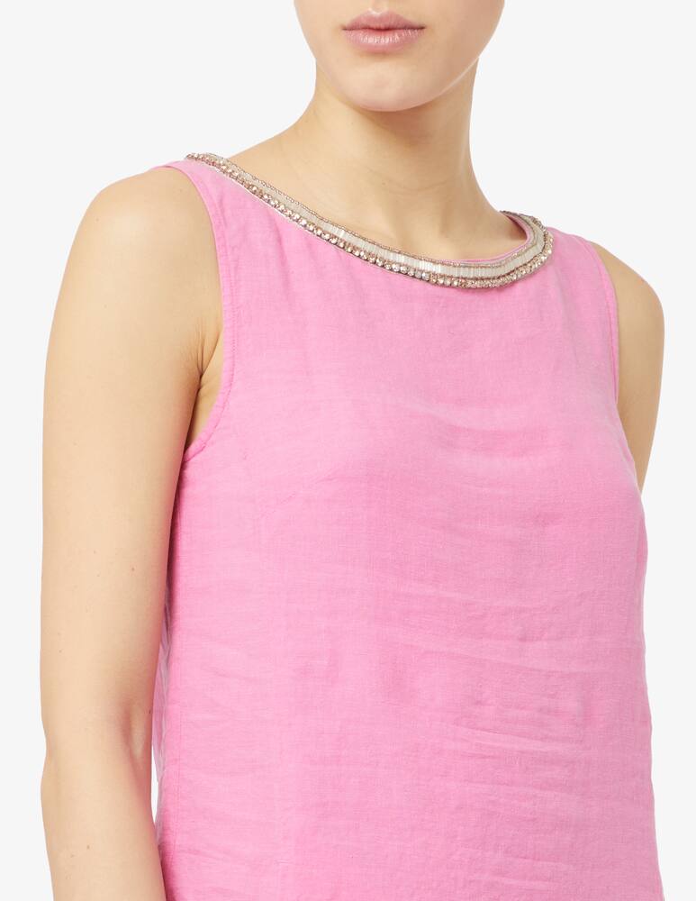 rinascente 120% Lino Vestito con applicazioni Swarovski