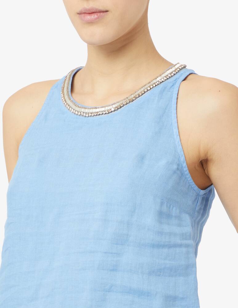 rinascente 120% Lino Camicia con applicazione swarovski