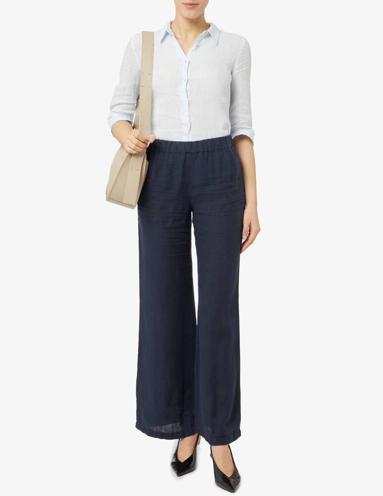 rinascente 120% Lino Pantaloni in lino a gamba larga