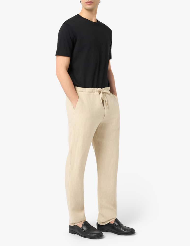 rinascente 120% Lino Drawstring linen trousers