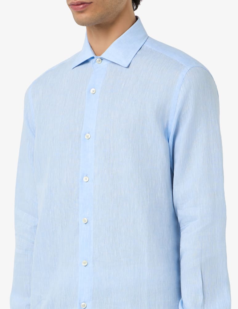 rinascente 120% Lino Camicia in lino tinto filo