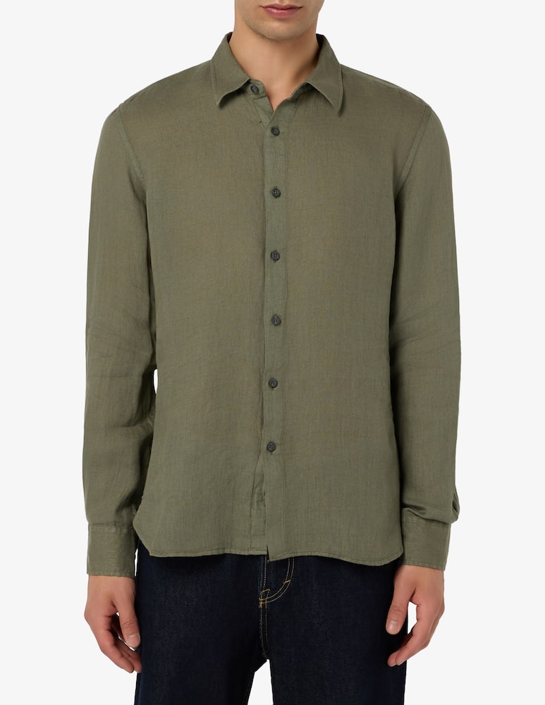 rinascente 120% Lino Camicia tinta unita