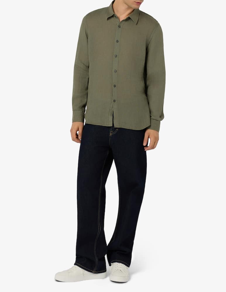 rinascente 120% Lino Camicia tinta unita