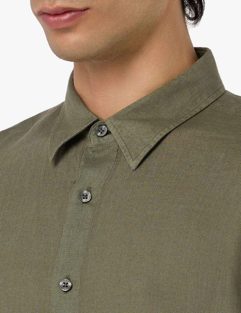 rinascente 120% Lino Camicia tinta unita