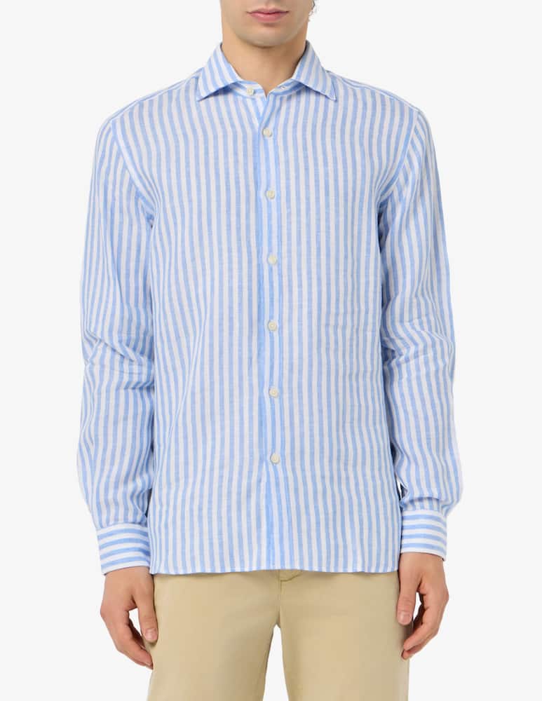 rinascente 120% Lino Camicia a righe tinto filo 