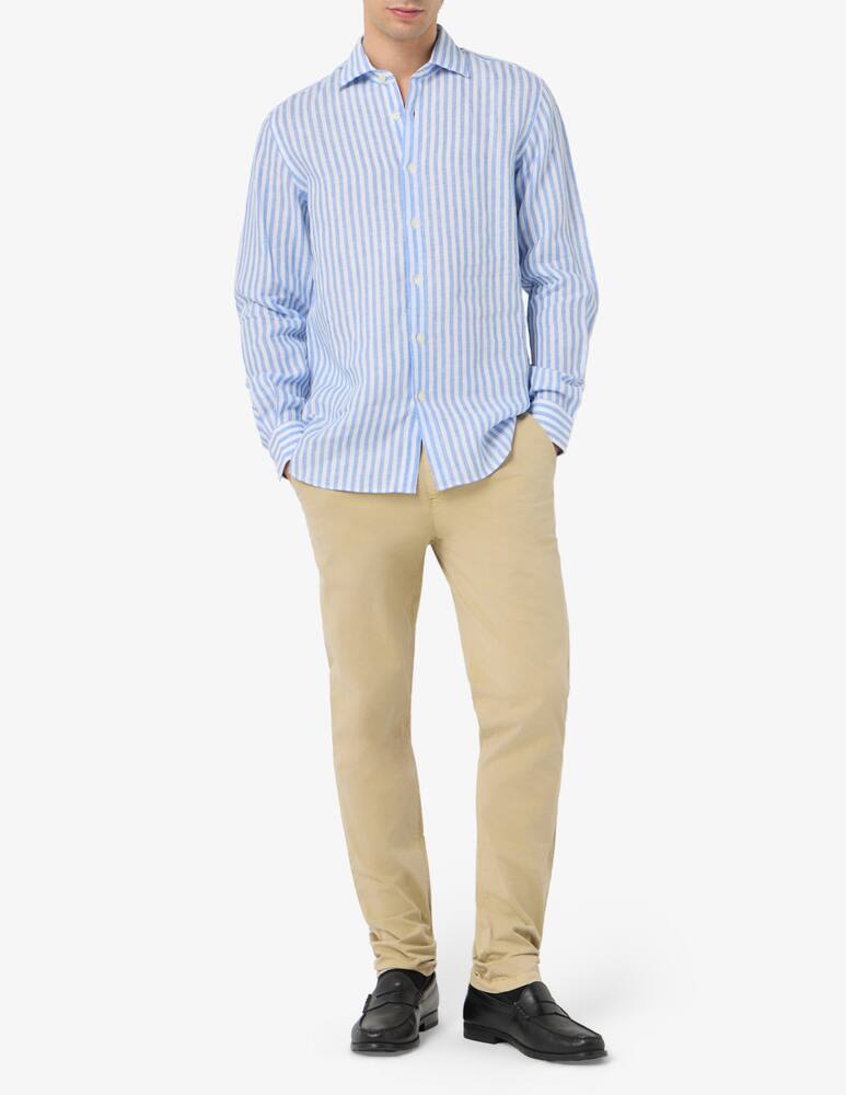 rinascente 120% Lino Camicia a righe tinto filo 