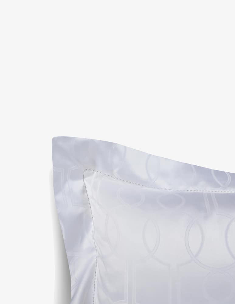 rinascente Rivolta Carmignani Shangri-La  Coppia Di Federe Jacquard - Bianco