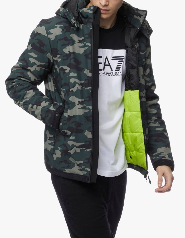 rinascente EA7 Hooded camouflage jacket