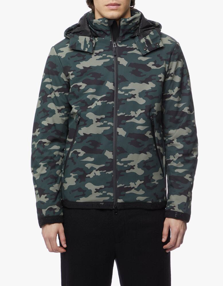 rinascente EA7 Hooded camouflage jacket