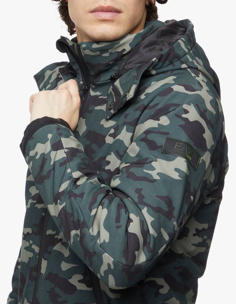 rinascente EA7 Hooded camouflage jacket