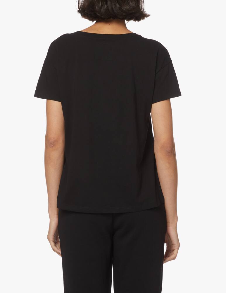 rinascente Armani Exchange Icon cotton t-shirt with studs - black