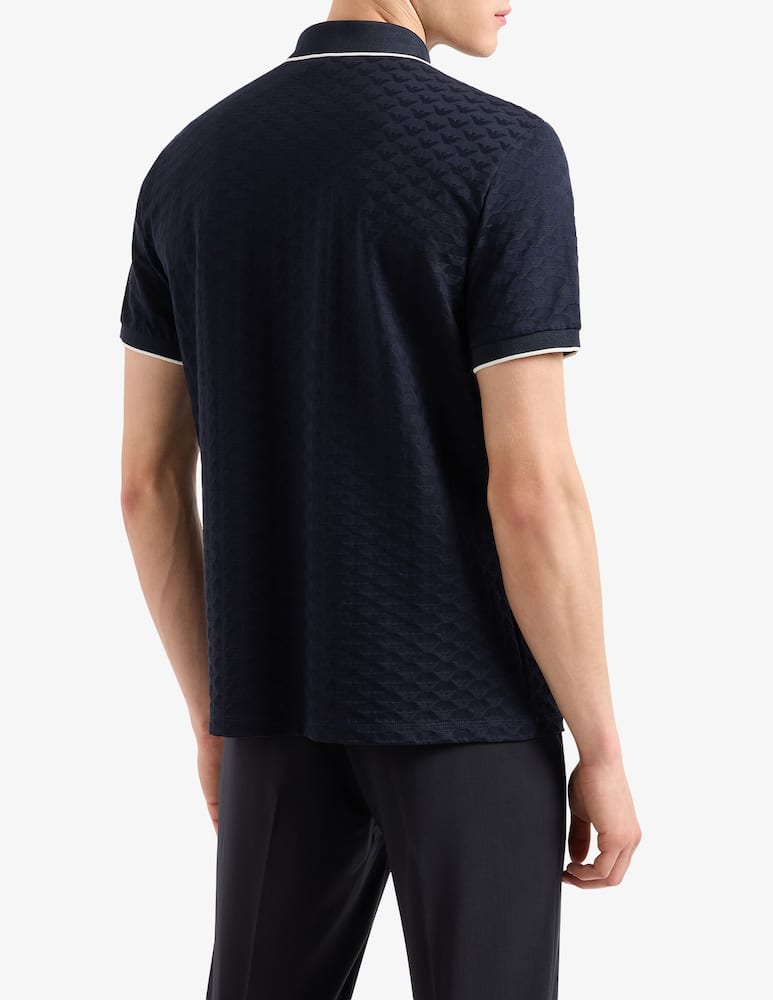 rinascente Emporio Armani Polo slim trama aquila