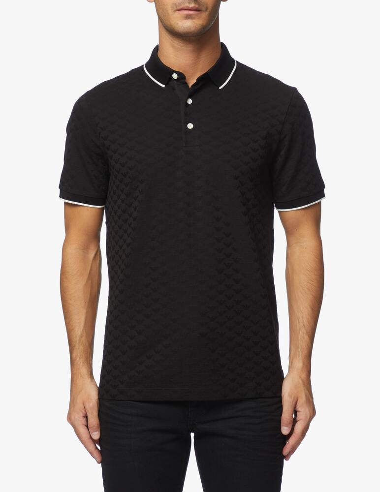 rinascente Emporio Armani Jacquard eagle polo