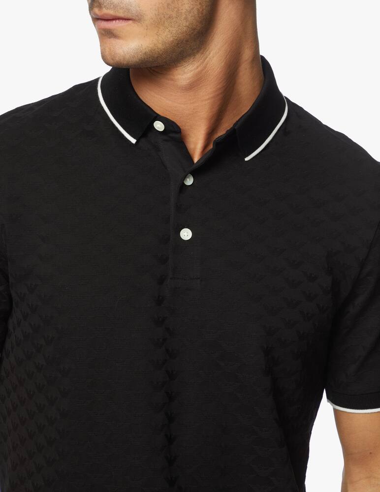 rinascente Emporio Armani Jacquard eagle polo