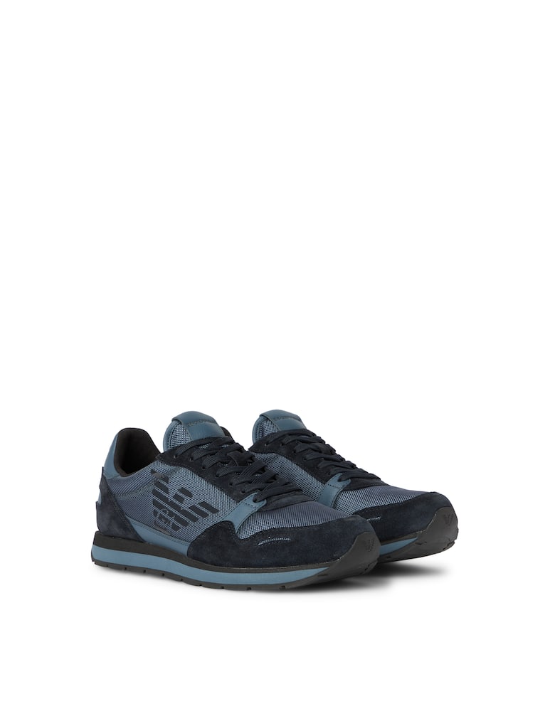 rinascente Emporio Armani Suede sneakers with side logo