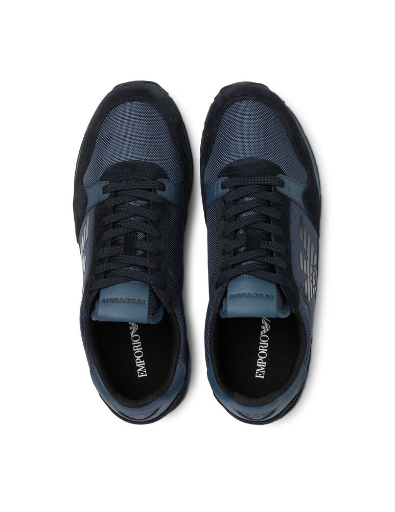 rinascente Emporio Armani Suede sneakers with side logo