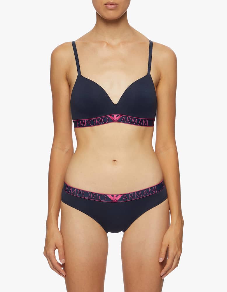 rinascente Emporio Armani Padded triangle bra Visibility - Iconic Logoband