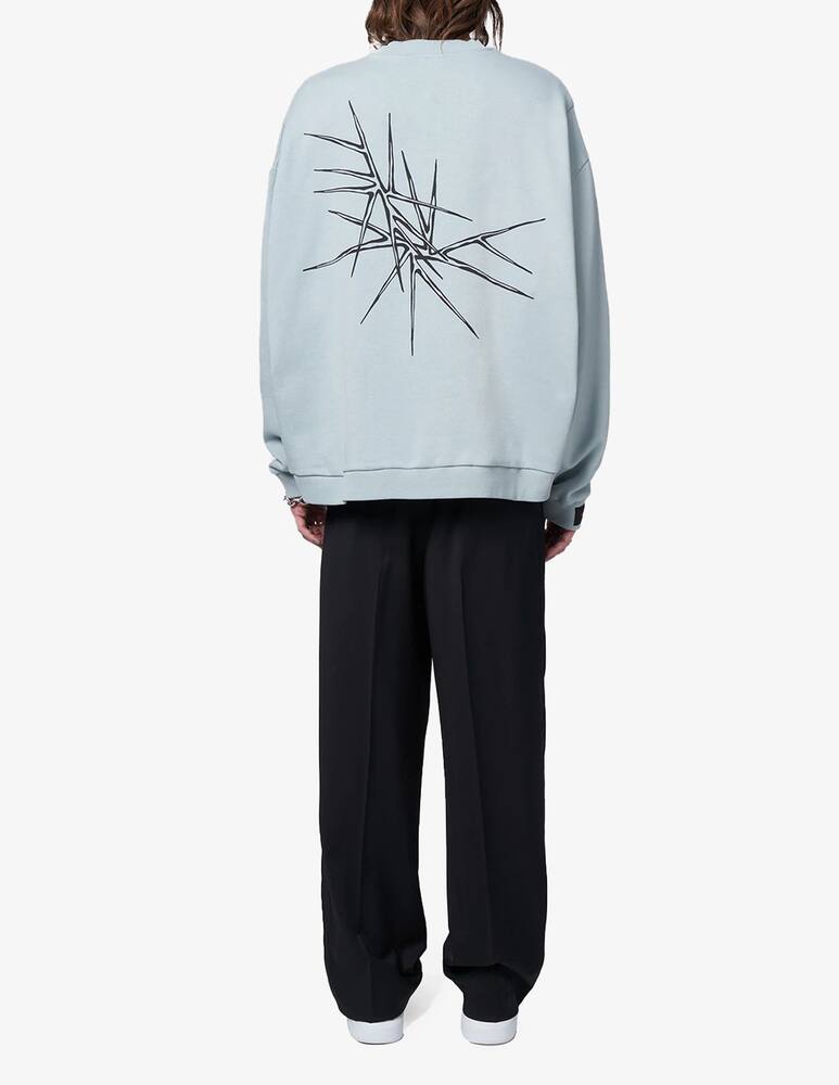 rinascente A Better Mistake Felpa girocollo con spilli stampati - grigio