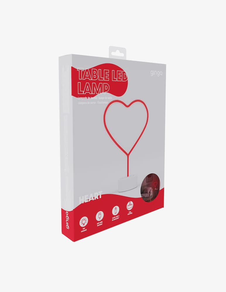 rinascente Ginga Luce LED da Tavolo Cuore