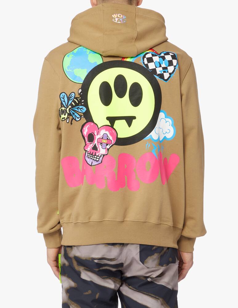 rinascente Barrow Felpa con cappuccio stampa retro