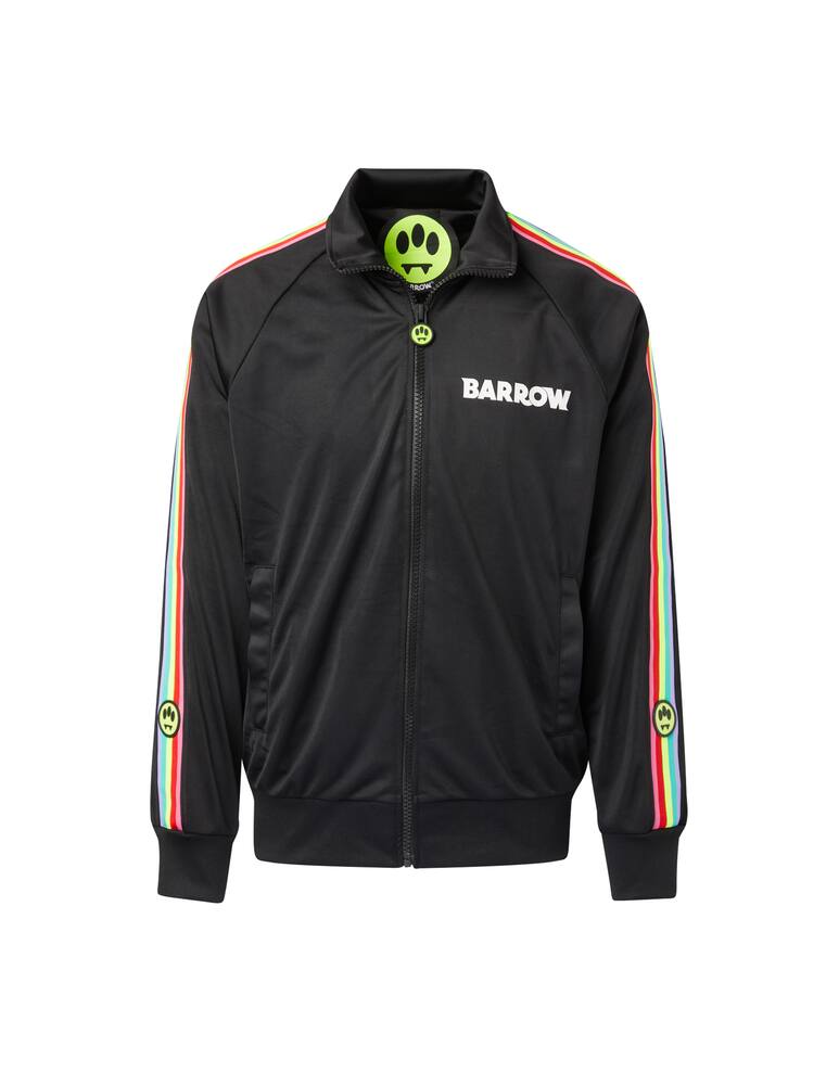 rinascente Barrow Rainbow striped track top - black