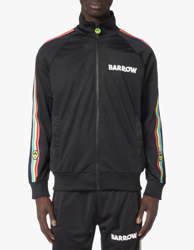 rinascente Barrow Rainbow striped track top - black