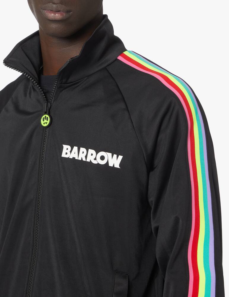 rinascente Barrow Rainbow striped track top - black