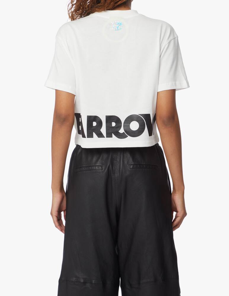 rinascente Barrow Cotton cropped t-shirt - white