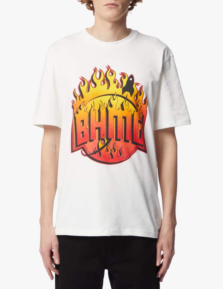 rinascente BHMG Maglietta girocollo logo bhmg fuoco