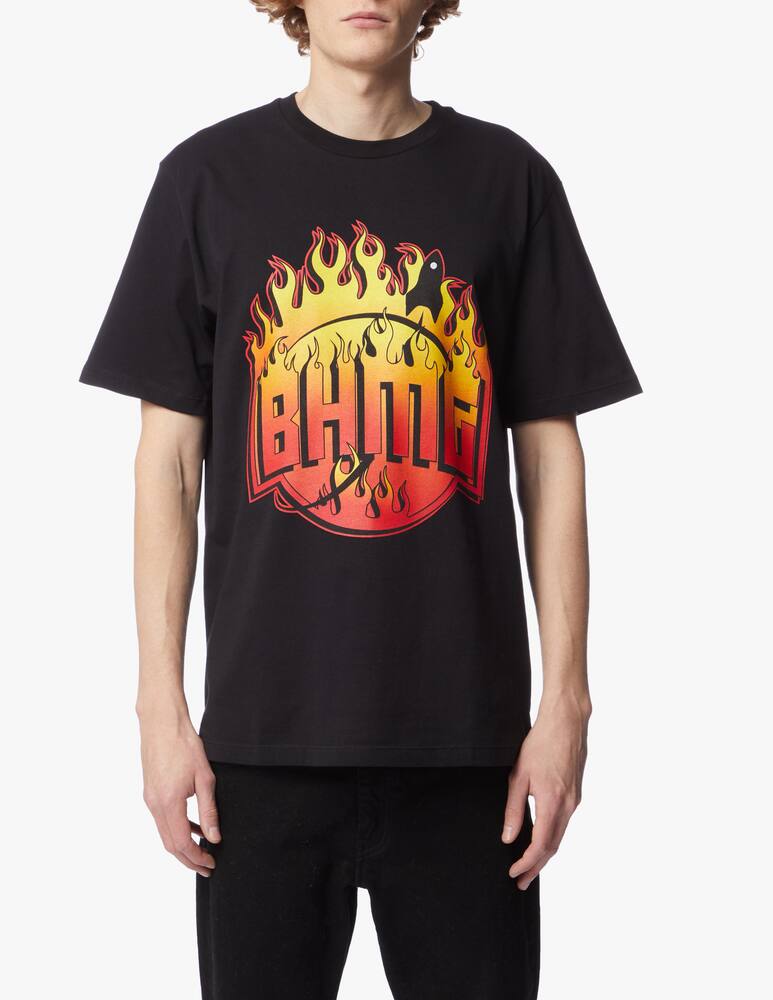 rinascente BHMG Maglietta girocollo logo bhmg fuoco