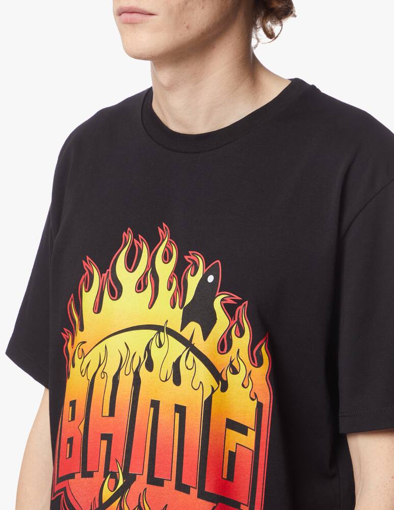 rinascente BHMG Maglietta girocollo logo bhmg fuoco