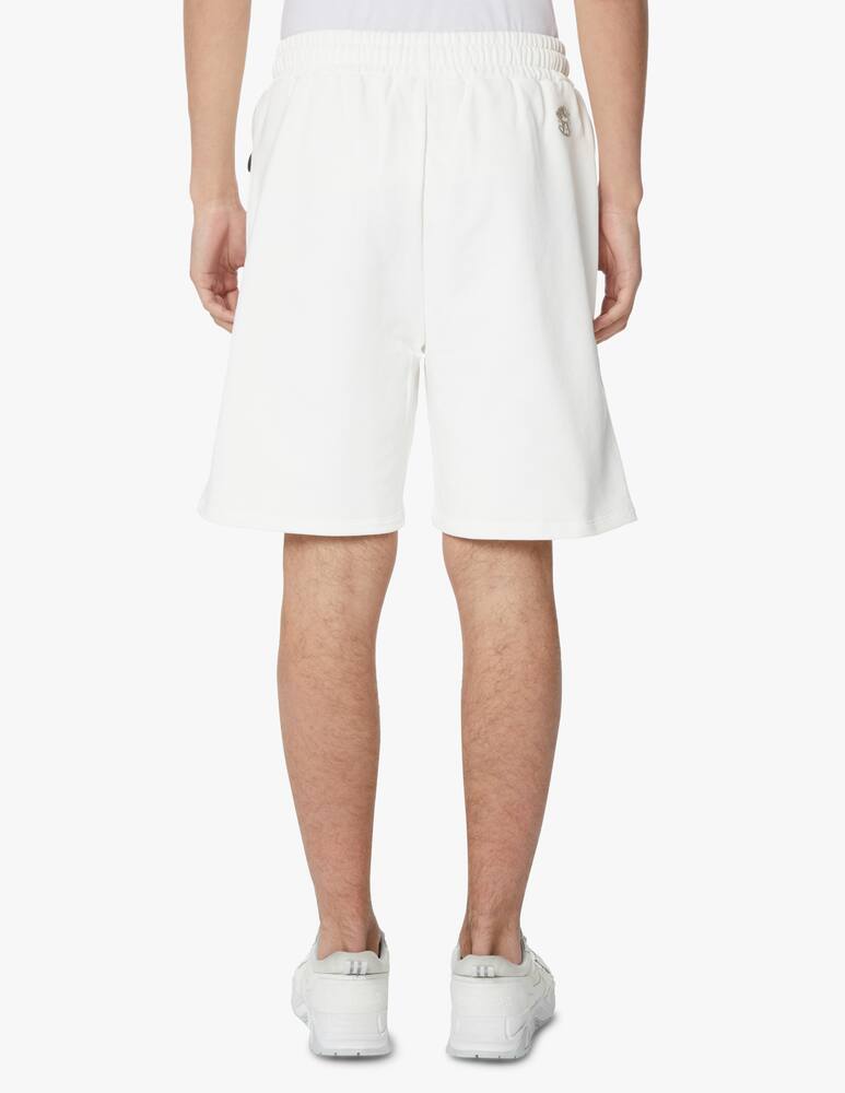 rinascente Barrow Bermuda felpa zip smile - bianco
