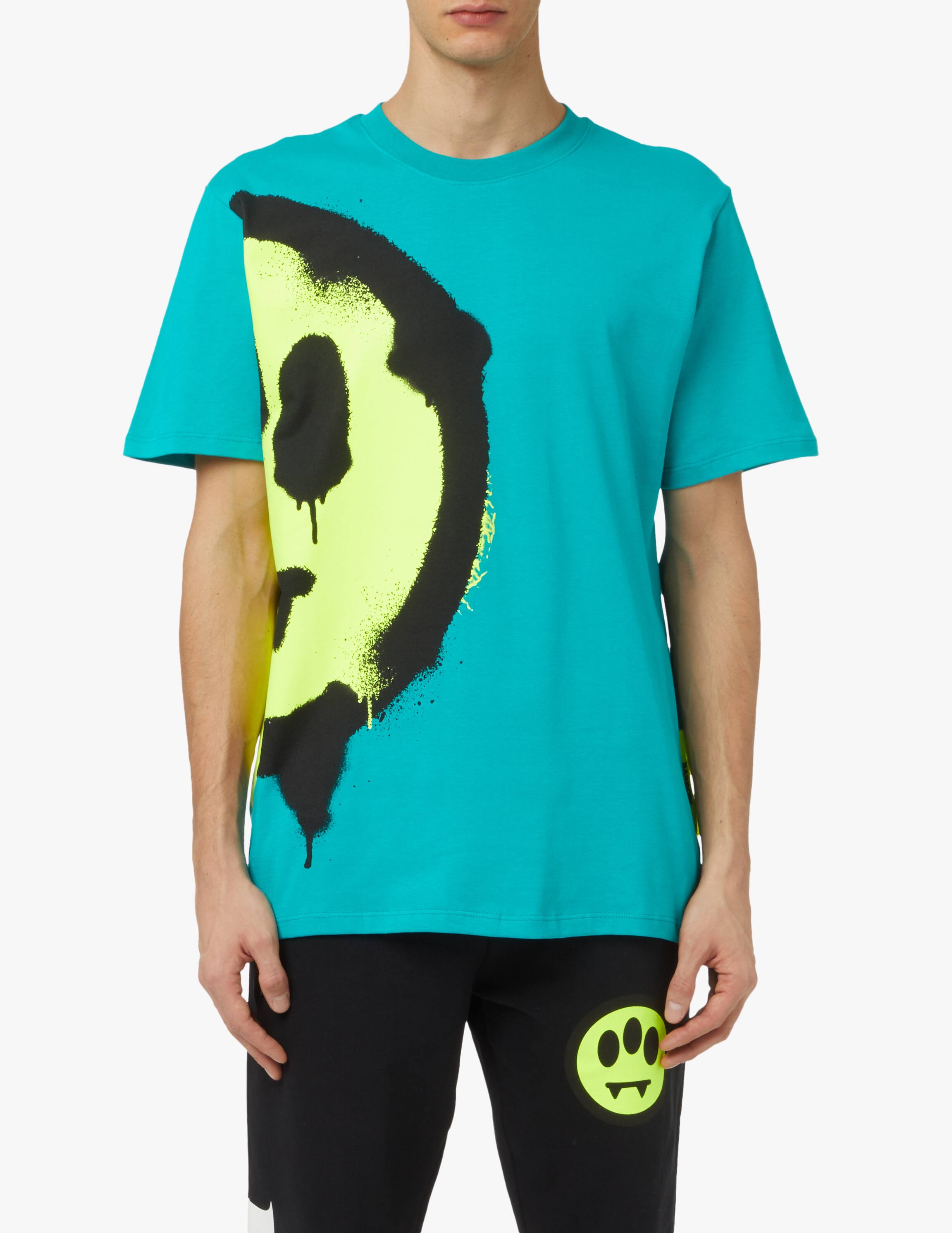 Barrow T-shirt Rosa A Maniche Corte Con Smile S6BKJUTH006-311