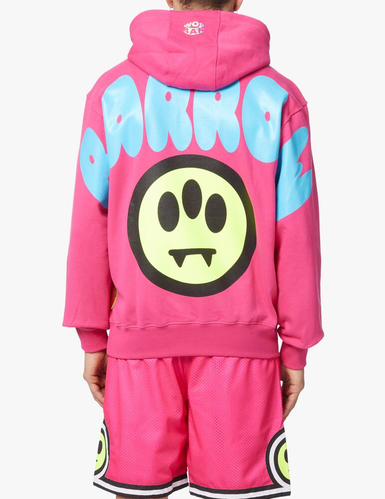 rinascente Barrow Felpa con cappuccio maxi logo retro - rosso