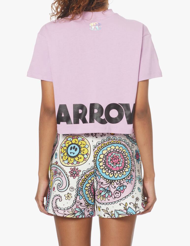 rinascente Barrow Cotton cropped t-shirt - Lilac