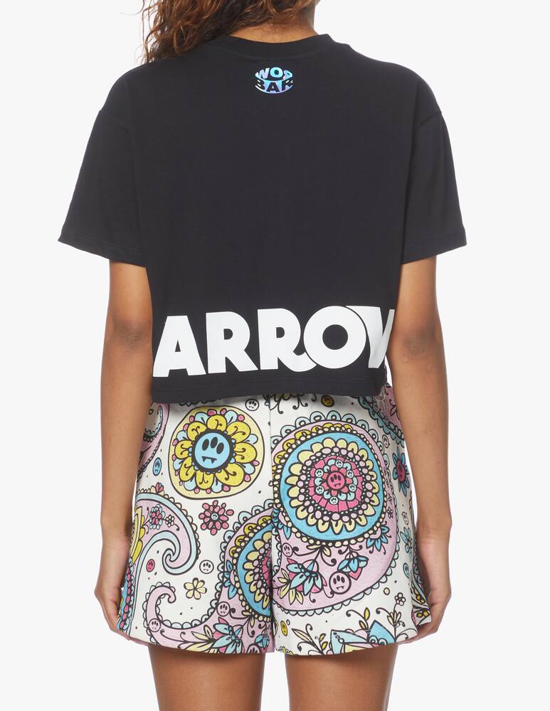 rinascente Barrow Cotton cropped t-shirt - black