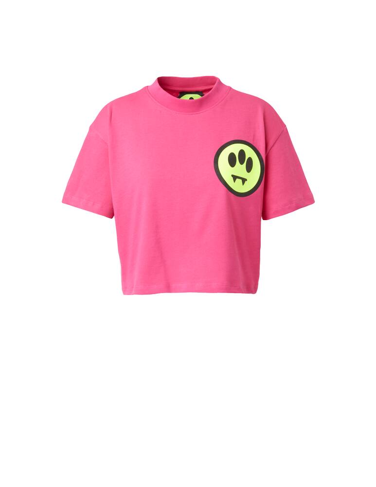 rinascente Barrow Cotton cropped t-shirt - Fuchsia