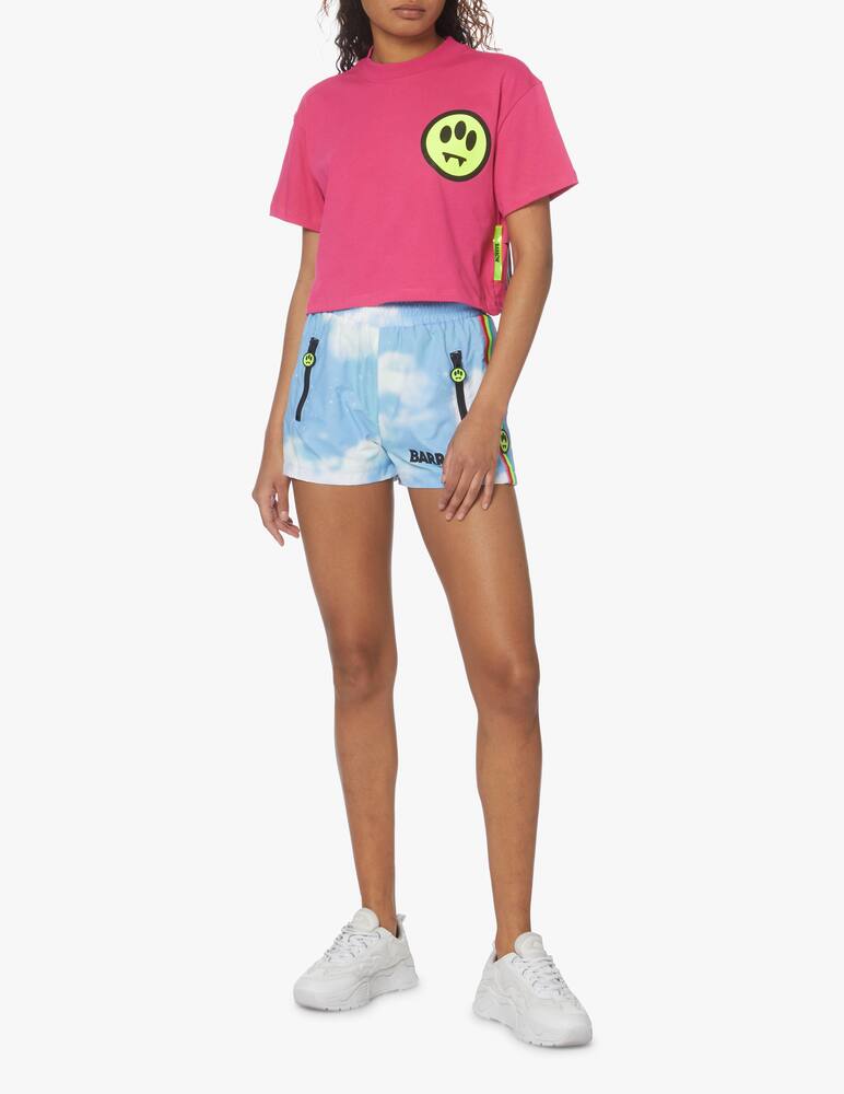 rinascente Barrow Cotton cropped t-shirt - Fuchsia