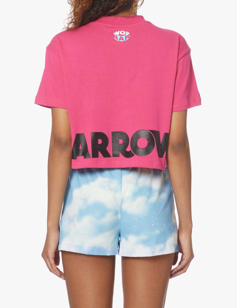 rinascente Barrow Cotton cropped t-shirt - Fuchsia