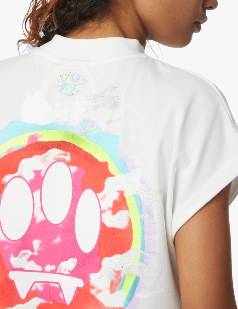 rinascente Barrow T-shirt crop in cotone Nuvole - bianco